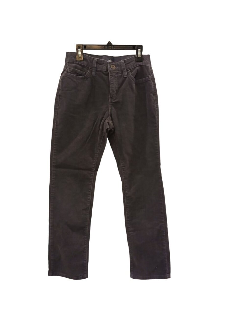 St. Johns Bay Pants Size 2P Cotton Spandex  Stretch Gray Corduroy 26.5 L  #I-8